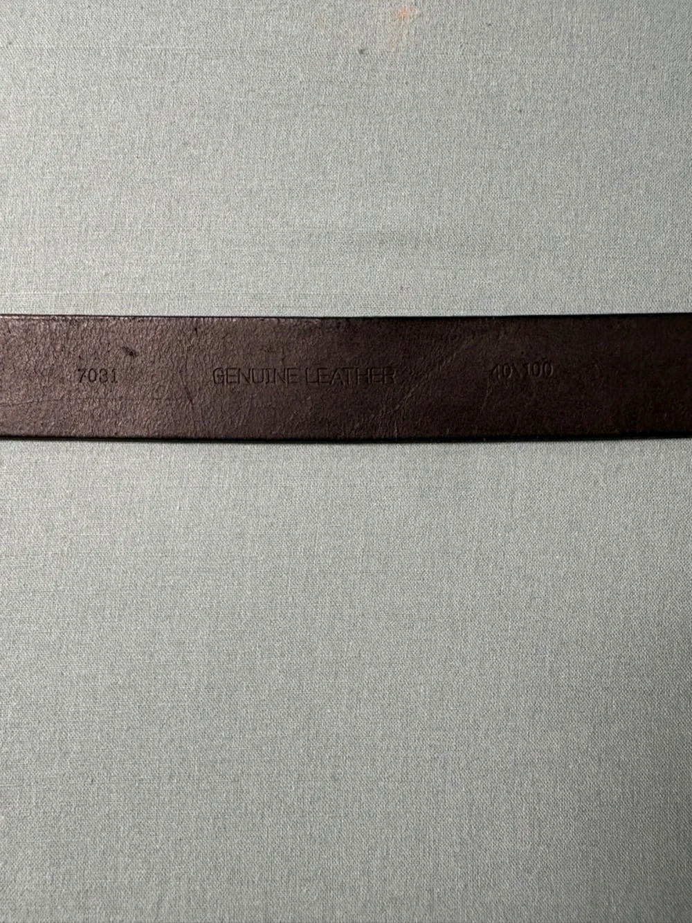Men's Black 40in. GenuineLeather Belt: Brushed Metal Buckle: Fair Used Condition